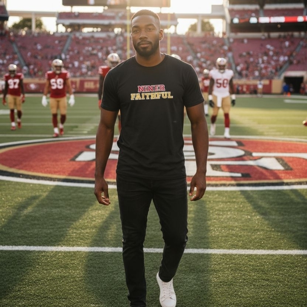 New 49ers Faithful Black Graphic Men's T-Shirt 3x